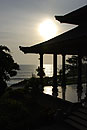 Silhouette of shelter at Tannah Lot Temple